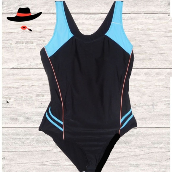 Other - NWT BLACK/ BLUE RACER BACK SWIM SUIT Other - NWT BLACK/ BLUE RACER BACK SWIM SUIT